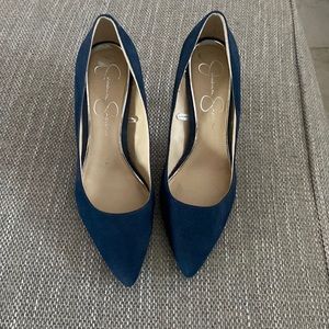 Jessica Simpson 4 inch heels. Blue. Hardly worn. Size 9